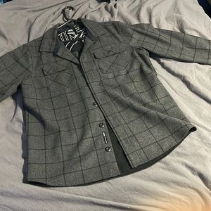 Nike sb flannel jacket size XL grey /blk lines